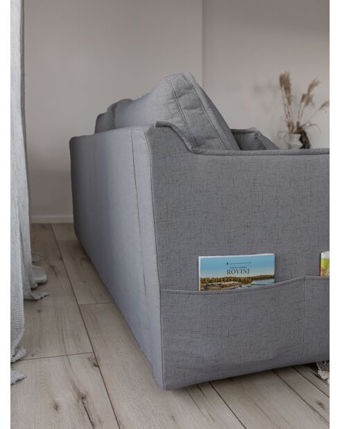 Sofá convertible Charming Charlie Grey de 3 plazas - 225x92x85 cm