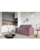 Sofá convertible Lucky Lucy de 2 plazas rosa empolvado, 168 x 88 x 90 cm