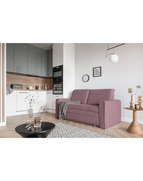 Sofá convertible Lucky Lucy de 2 plazas rosa empolvado, 168 x 88 x 90 cm