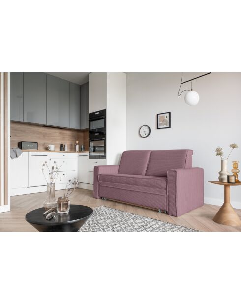 Sofá convertible Lucky Lucy de 2 plazas rosa empolvado, 168 x 88 x 90 cm