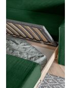 Divano convertibile Lucky Lucy a 2 posti verde bottiglia - 168x88x90 cm