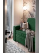 Divano convertibile Lucky Lucy a 2 posti verde bottiglia - 168x88x90 cm