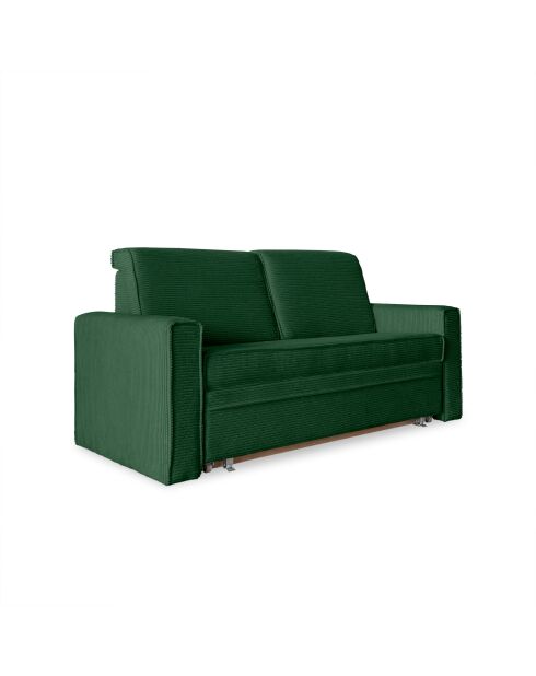 Divano convertibile Lucky Lucy a 2 posti verde bottiglia - 168x88x90 cm