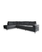 L-MAX Wandelbares Ecksofa linke Ecke Lofty Lilly Gris- 304x197x84 cm