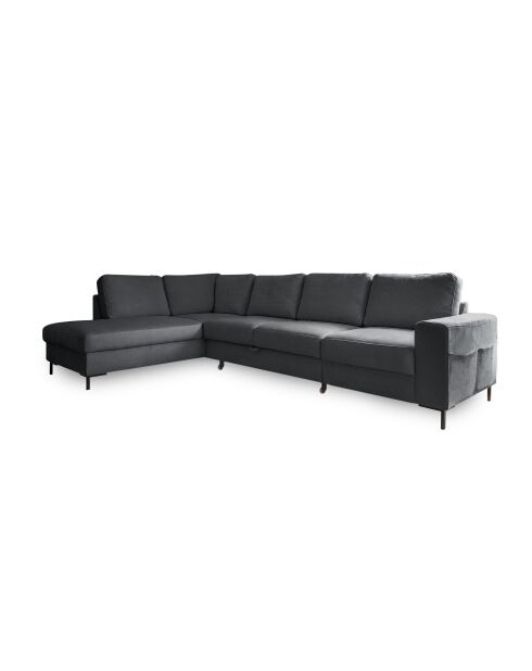 L-MAX Wandelbares Ecksofa linke Ecke Lofty Lilly Gris- 304x197x84 cm
