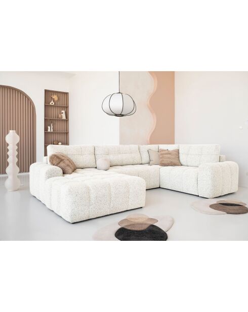 Divano angolare sinistro convertibile a U Lulu Beige - 333x213x94 cm