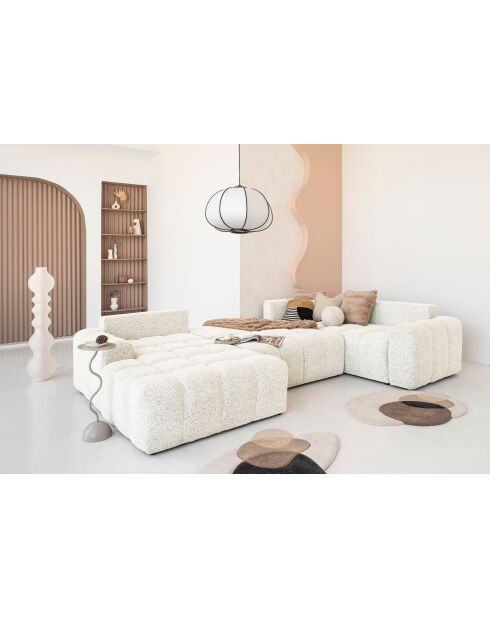 Divano angolare sinistro convertibile a U Lulu Beige - 333x213x94 cm