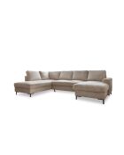 U-Ecksofa, umwandelbar, linke Ecke, Lofty Lilly, Beige, 303 x 197 x 84 cm