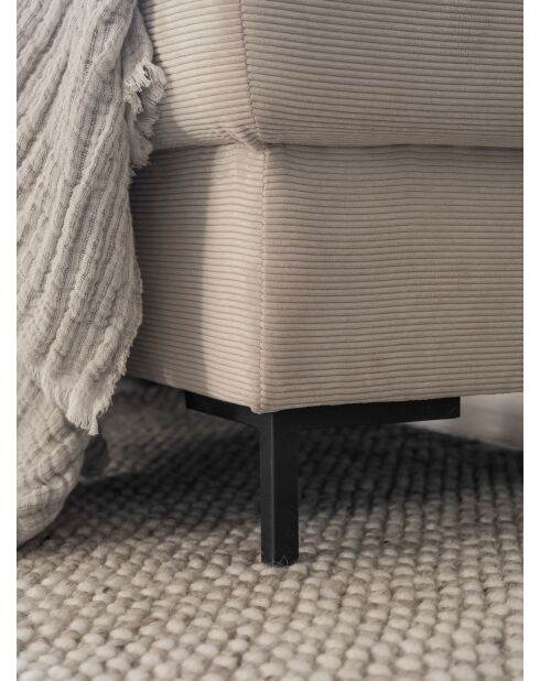 U-Ecksofa, umwandelbar, linke Ecke, Lofty Lilly, Beige, 303 x 197 x 84 cm