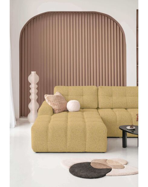 Lulu Ecksofa, U-förmig, links, 333 x 213 x 94 cm, gelb