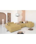 Lulu Ecksofa, U-förmig, links, 333 x 213 x 94 cm, gelb