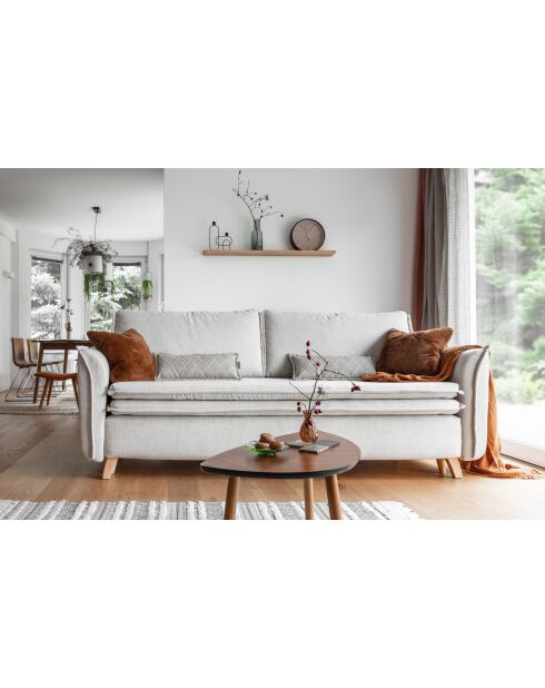 Charming Charlie Slim 3-Sitzer-Ausziehsofa, 225 x 90 x 85 cm, Beige