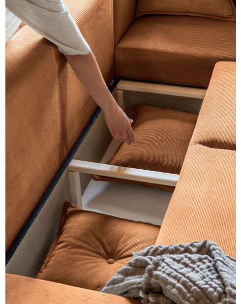 Divano angolare convertibile Lazy Lukka Brick - 253x155x85 cm