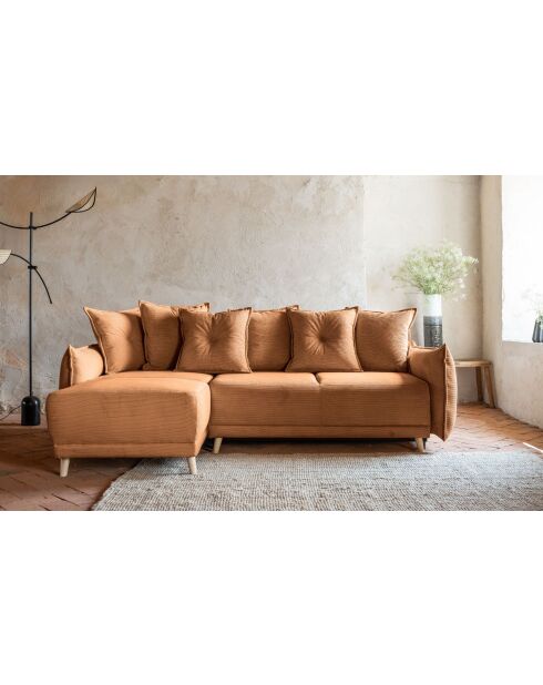 Divano angolare convertibile Lazy Lukka Brick - 253x155x85 cm