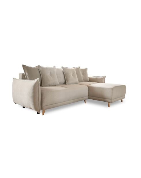 Divano angolare reversibile Lazy Lukka beige - 253x155x85 cm