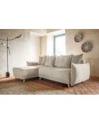 Divano angolare reversibile Lazy Lukka beige - 253x155x85 cm