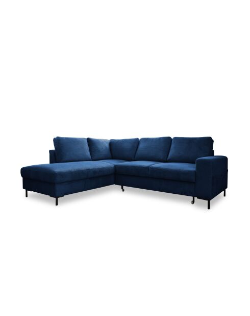 Ecksofa L, umwandelbar, linke Ecke, Lofty Lilly, Marineblau, 237 x 197 x 84 cm
