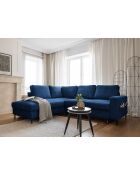 Ecksofa L, umwandelbar, linke Ecke, Lofty Lilly, Marineblau, 237 x 197 x 84 cm