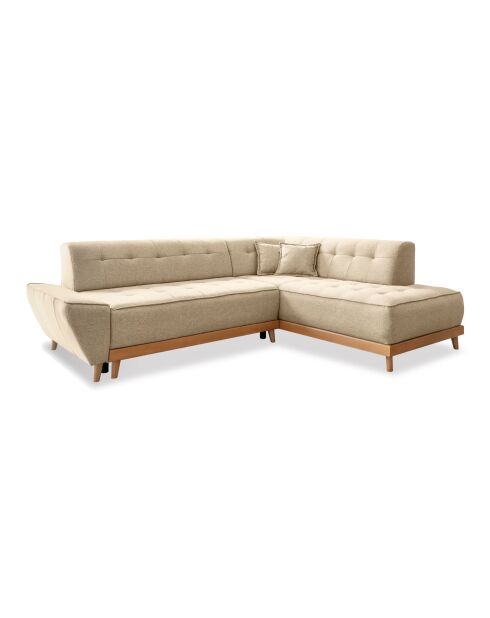 Omvormbare hoekbank 6pl Rechts Dazzling Daisy Beige- 253x190x77 cm