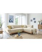 Omvormbare hoekbank 6pl Rechts Dazzling Daisy Beige- 253x190x77 cm