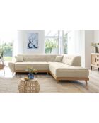 Omvormbare hoekbank 6pl Rechts Dazzling Daisy Beige- 253x190x77 cm