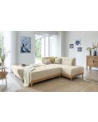 Omvormbare hoekbank 6pl Rechts Dazzling Daisy Beige- 253x190x77 cm