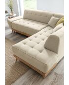 Omvormbare hoekbank 6pl Rechts Dazzling Daisy Beige- 253x190x77 cm