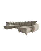 U-Ecksofa umwandelbar linke Ecke Lazy Lukka Taupe- 320x191x85 cm