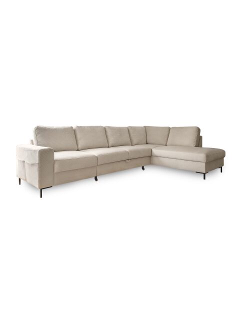 L-MAX Lofty Lilly Ecksofa, umwandelbar, rechtwinklig, 304 x 197 x 84 cm, Beige
