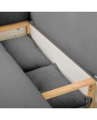 Lazy Lukka lichtgrijze converteerbare 3-zitsbank - 230x100x92 cm