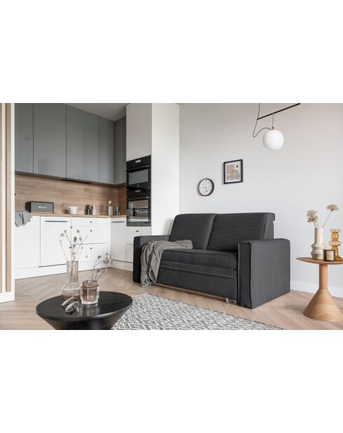 Canapé 2 Places Convertible Lucky Lucy Anthracite- 168x88x90 cm