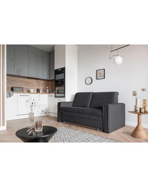 Canapé 2 Places Convertible Lucky Lucy Anthracite- 168x88x90 cm