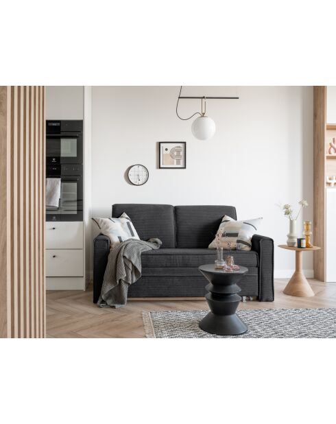 Canapé 2 Places Convertible Lucky Lucy Anthracite- 168x88x90 cm