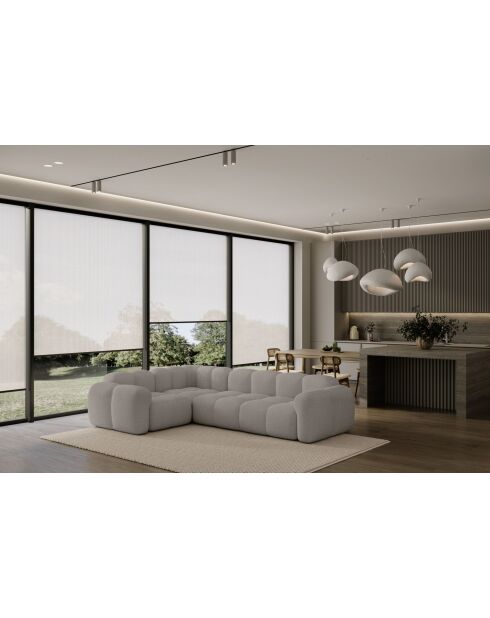 Vaste hoekbank L, links Cloud Lichtgrijs - 260x197x76 cm