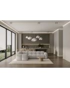 Vaste hoekbank L, links Cloud Lichtgrijs - 260x197x76 cm