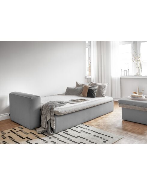 Sofá convertible de 3 plazas gris Wilson - 237x97x90 cm