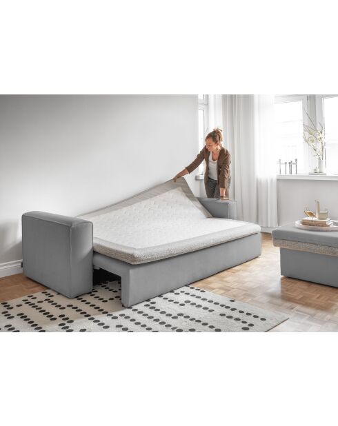 Sofá convertible de 3 plazas gris Wilson - 237x97x90 cm