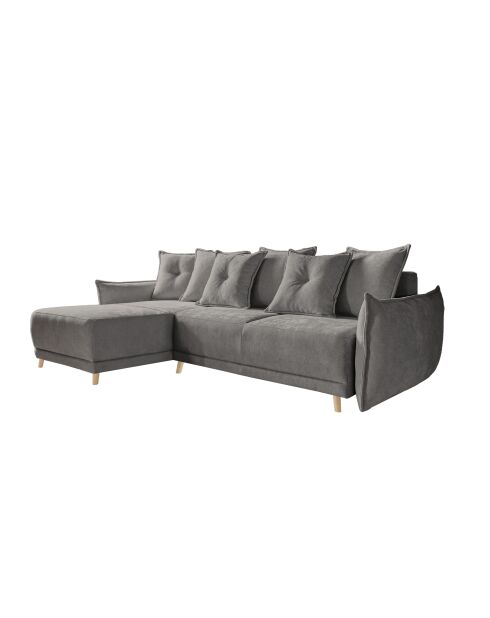 Lazy Lukka omkeerbare omkeerbare hoekbank donkergrijs - 253x155x85 cm