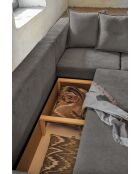 Lazy Lukka omkeerbare omkeerbare hoekbank donkergrijs - 253x155x85 cm