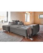 Lazy Lukka omkeerbare omkeerbare hoekbank donkergrijs - 253x155x85 cm