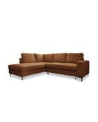 L Ecksofa, umwandelbar, linke Ecke, Lofty Lilly Brick — 237 x 197 x 84 cm