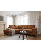 L Ecksofa, umwandelbar, linke Ecke, Lofty Lilly Brick — 237 x 197 x 84 cm