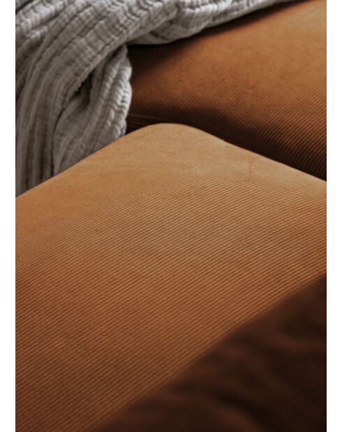 L Ecksofa, umwandelbar, linke Ecke, Lofty Lilly Brick — 237 x 197 x 84 cm