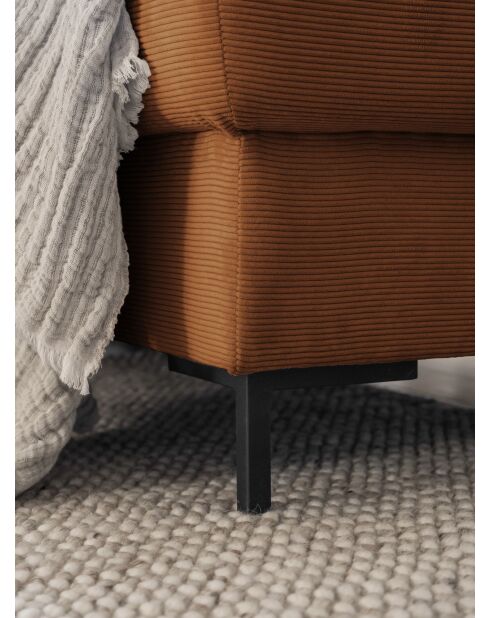 L Ecksofa, umwandelbar, linke Ecke, Lofty Lilly Brick — 237 x 197 x 84 cm