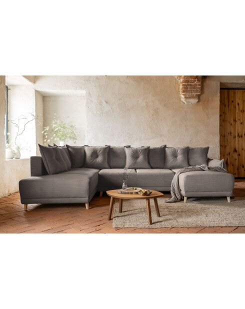 Lazy Lukka Latte Ecksofa, U-förmig, für die linke Ecke, 320 x 191 x 85 cm