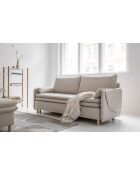 Simon Beiges ausziehbares 3-Sitzer-Sofa, 207 x 90 x 85 cm