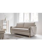 Simon Beiges ausziehbares 3-Sitzer-Sofa, 207 x 90 x 85 cm