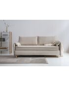 Simon Beiges ausziehbares 3-Sitzer-Sofa, 207 x 90 x 85 cm