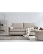 Simon Beiges ausziehbares 3-Sitzer-Sofa, 207 x 90 x 85 cm