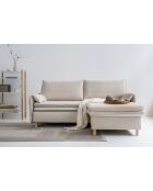 Simon Beiges ausziehbares 3-Sitzer-Sofa, 207 x 90 x 85 cm